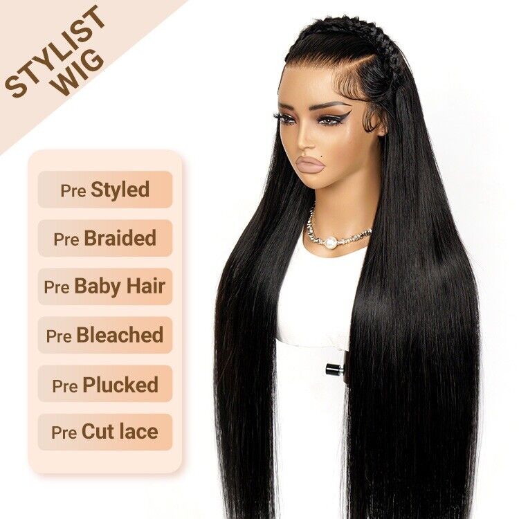 Human Hair Glueless Pre Styled Pre Cut Lace Ready To Wear Wig Deep Wave Women