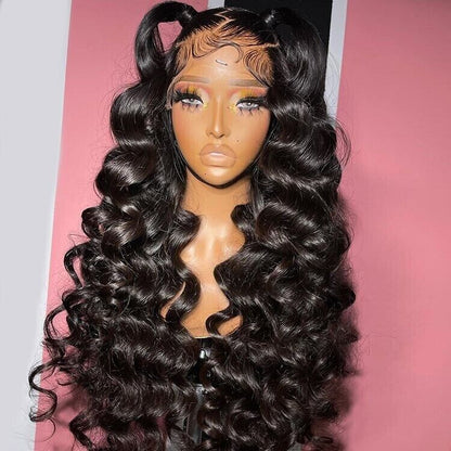 Human Hair Glueless Pre Styled Pre Cut Lace Ready To Go Wig Lose Wave Women Wigs