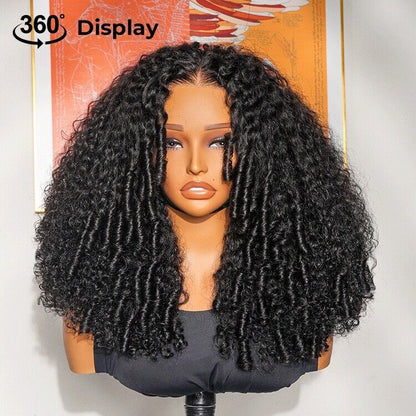 Human Hair Wigs Big Spiral Curly Natural Hairline Pre Cut Lace 250% Full Density