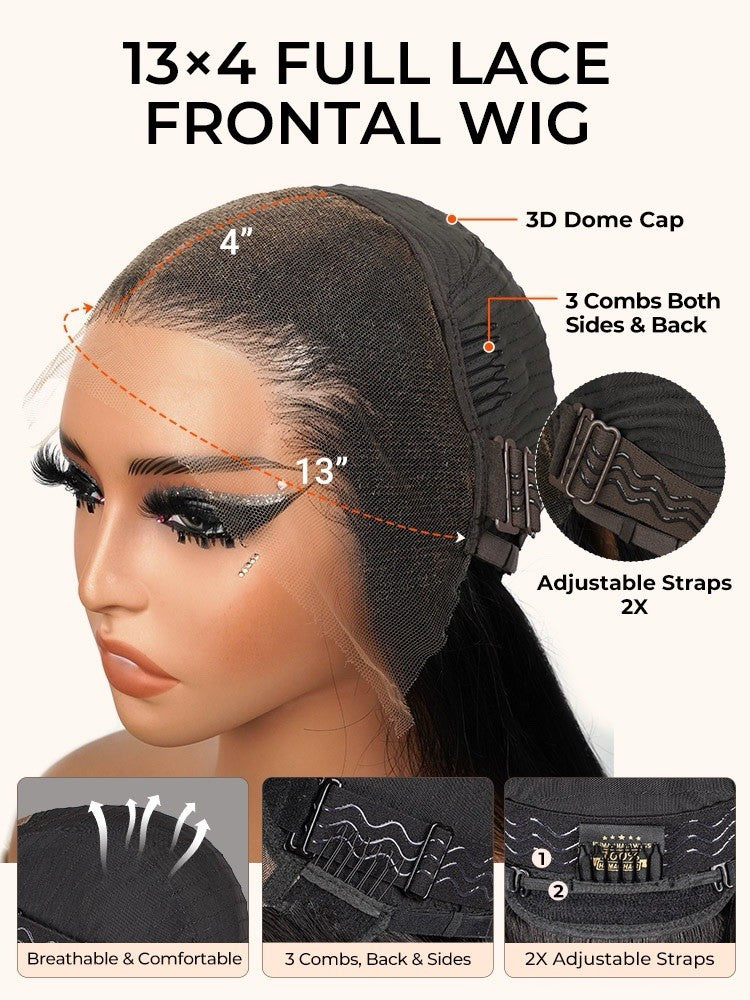 250% Density Pre Everything Side Part Highlight Deep Wave 13x4 Lace Wig Glueless