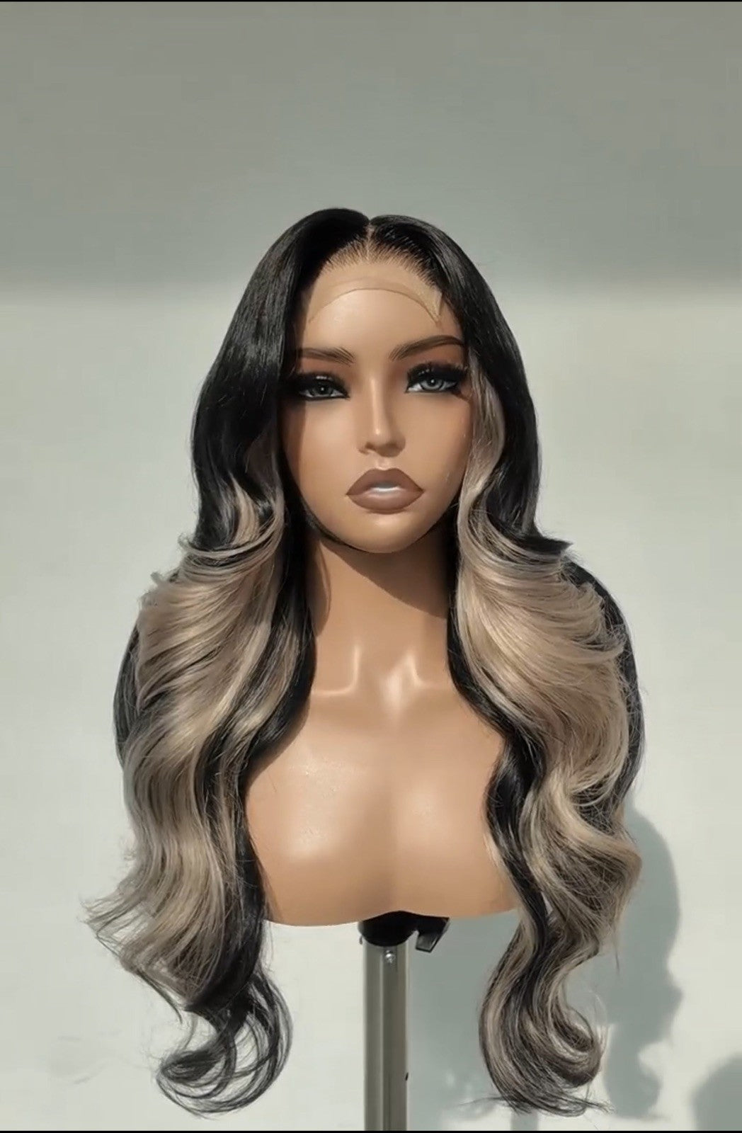 Pre Styled Ready To Wear Wavy Human Hair Glueless 250% Density Wig Custom Color 