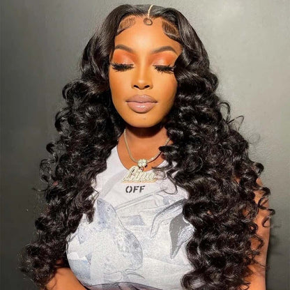 Human Hair Wigs Full Lace Front Loose Wave Women Wig Pre-Plucked Hairline UK