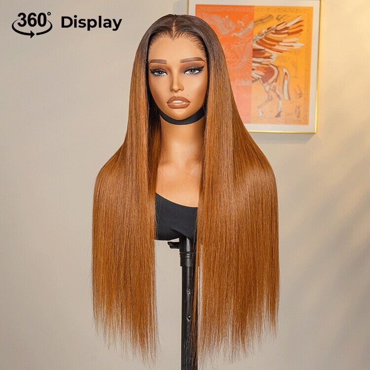 Honeyed Bliss Color Human Hair Wig Natural Hairline 13x6 Lace Front 250% Density