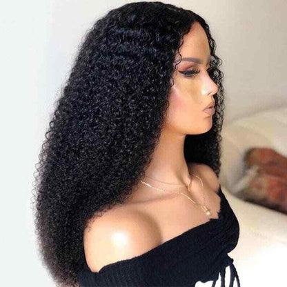 Human Hair Wigs Women Glueless Full Lace Front Kinky Curly Long Short Wig UK