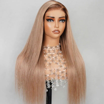 Human Hair Wigs Glueless Wear Go Women Pre-cut Lace Front Cozy Blonde Wig UK