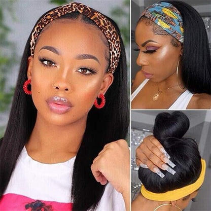 Headband Easy Wear and Go None Lace Front Wigs Kinky Straight Curly Wave