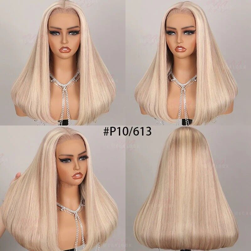 Human Hair Wigs Glueless Women Lace Front Straight Wear And Go Short Wig UK