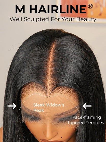 Widow's Peak M Hairline 13x6 HD Lace Front Wig No Baby Hair