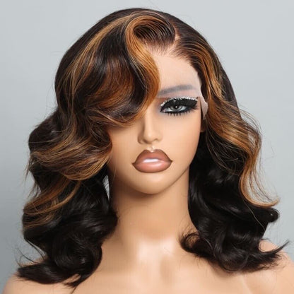 Human Hair Wig Wigs Glueless Women Wear & Go Lace Front Short Wig UK