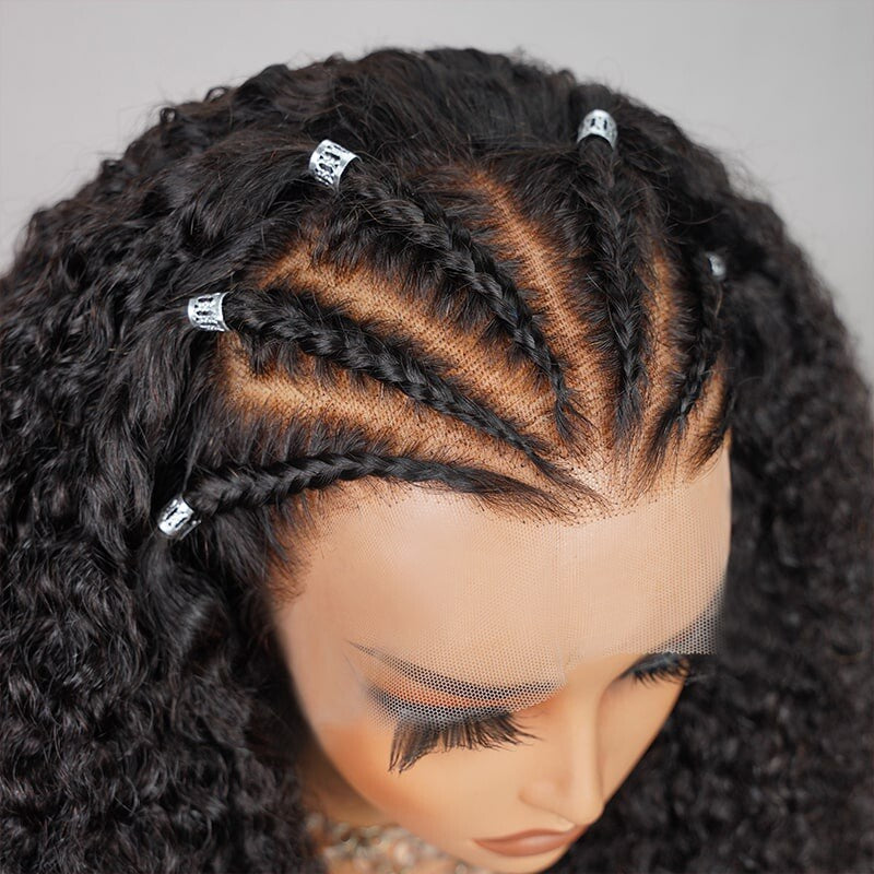 Human Hair Wigs Glueless Pre Styled Wear Go Lace Front Curly Wig Women