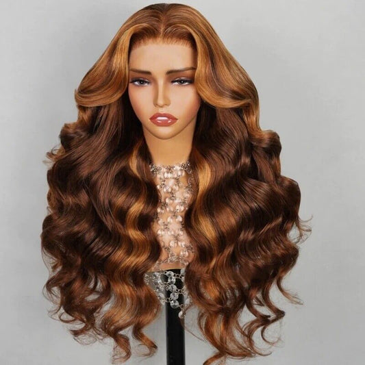 Human Hair Wigs Wig Glueless Wear Go Women Pre-cut Lace Front Loose Wave UK