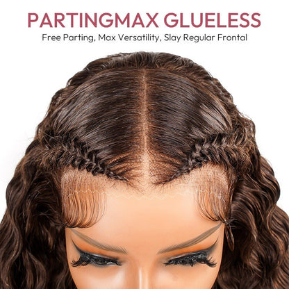 Human Hair Wigs Glueless Pre Styled Lace Front Wear Go Wavy Wig Women UK