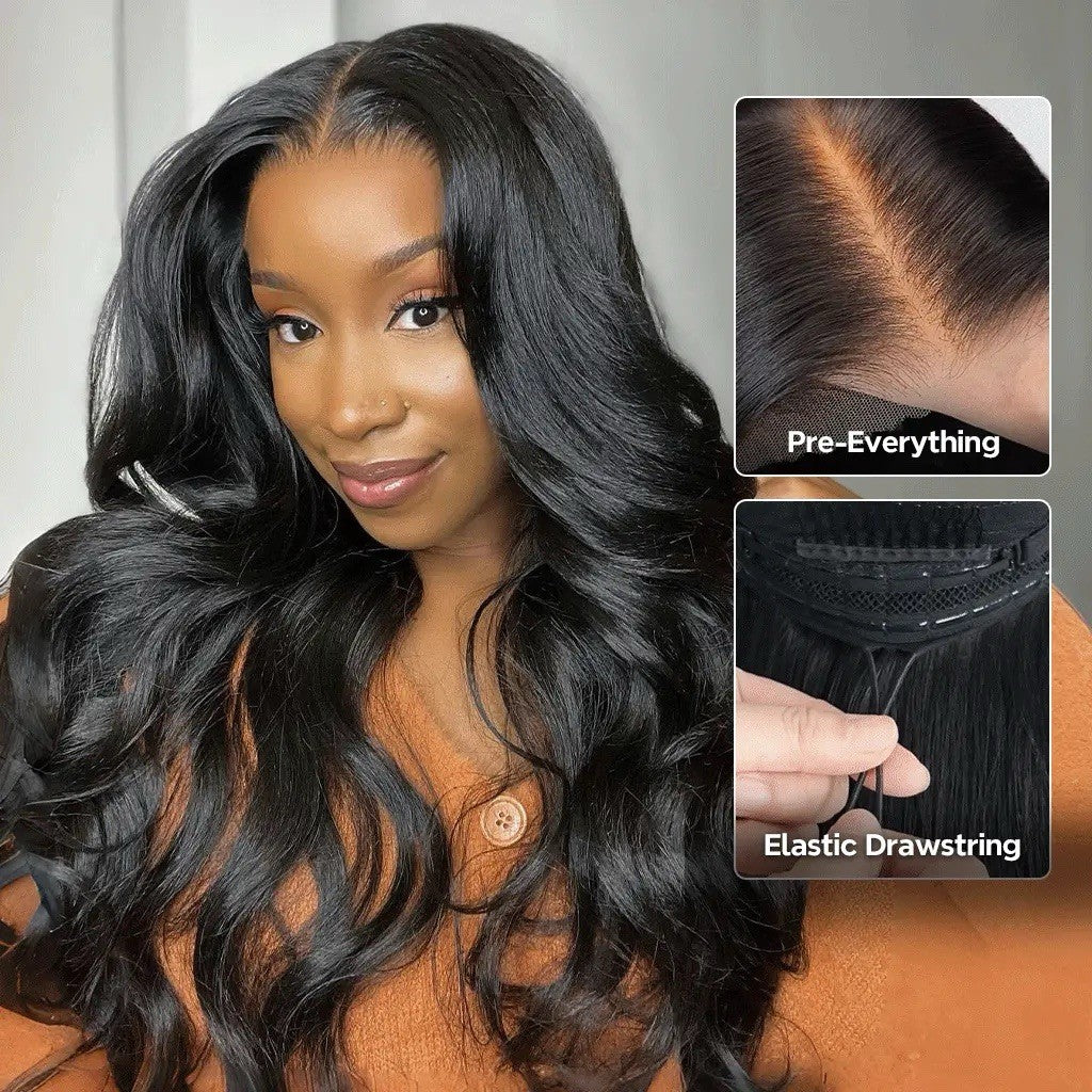 Pull & Go Glueless Wig Body Wave  Wig Invisi-String Pre-Everything 250%