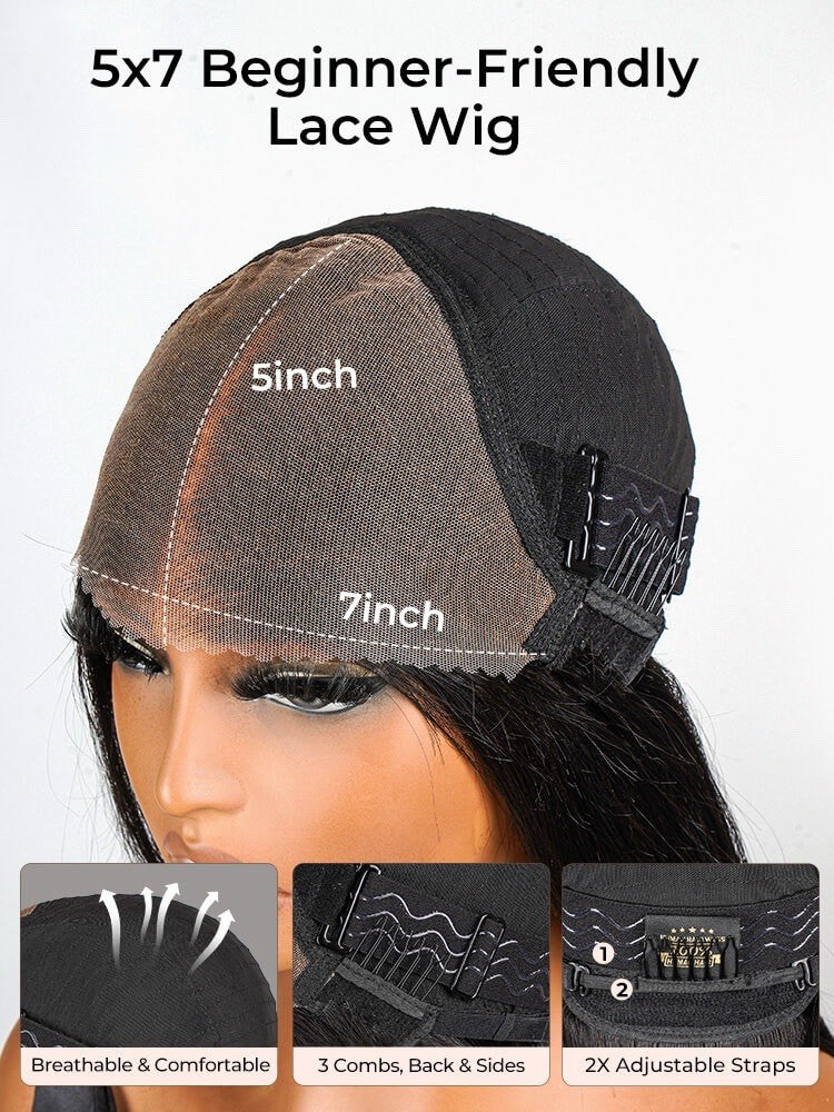 M Hairline Ready To Go Glueless Straight Short Cut Bob Wigs Human Hair