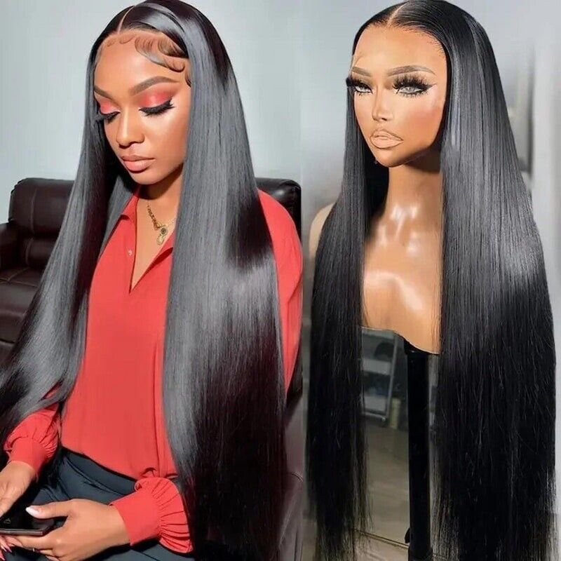 Human Hair Wig SDD Bone Silky Straight Lace Front 250% Density Long Wig Women