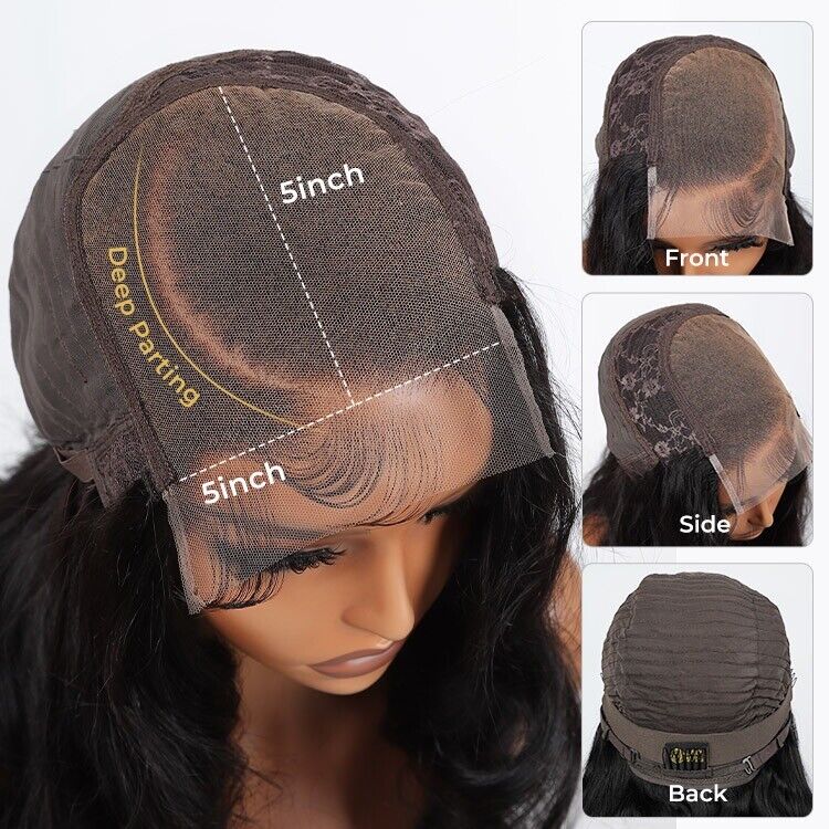 Human Hair Blonde Bob Wigs with Dark Brown Roots Ombre Lace Closure Bob Women UK-Human hair wig-Chic Luxe Hair