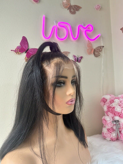 Human Hair Wigs Ready To Wear Pre Styled Glueless Lace Front Straight Bob Wig UK-Chic Luxe Hair