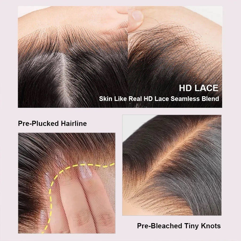 Raw Vietnamese SDD Body Wave Glueless Lace Front Wig 300% Density 30inch Wig