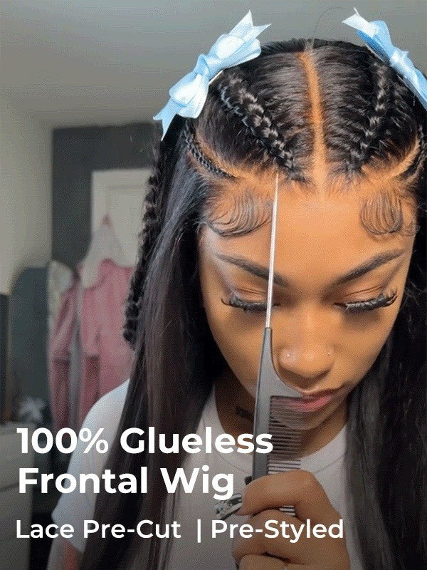 Butterfly Braids Pre-Styled Wig 13×6 Silky Straight Hair HD Lace Wig