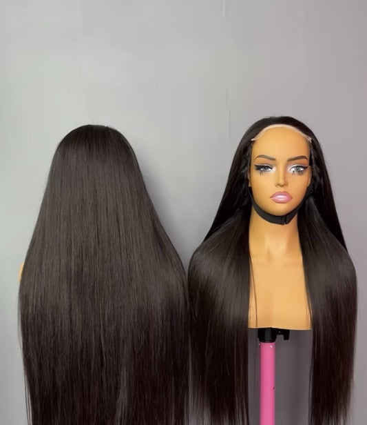 Raw Vietnamese SDD Lace Front Bone Straight Glueless Wig 250% Density