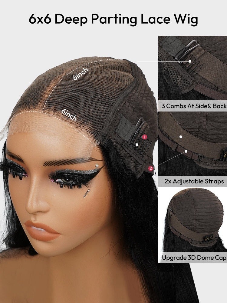 Pre Styled Side Pre Braided Glueless Natural Curly Voluminous 300% Density Wig