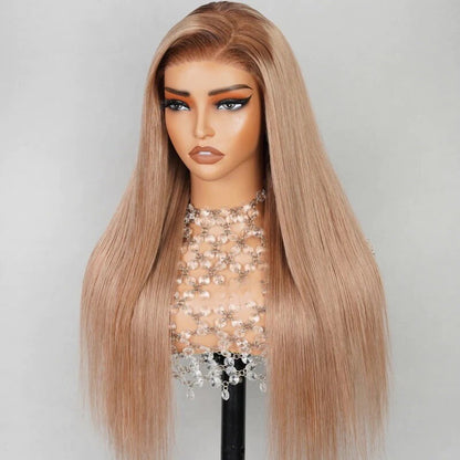Human Hair Wigs Glueless Wear Go Women Pre-cut Lace Front Cozy Blonde Wig UK