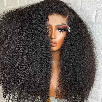 Human Hair Wigs Women Glueless Full Lace Front Kinky Curly Long Short Wig UK