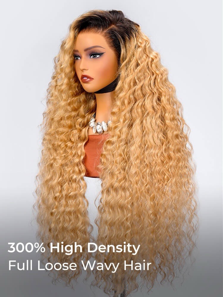 Celebrity Inspired-300% Density 30 Inch 13x5 HD Lace Ombre Loose Deep Wave Wig