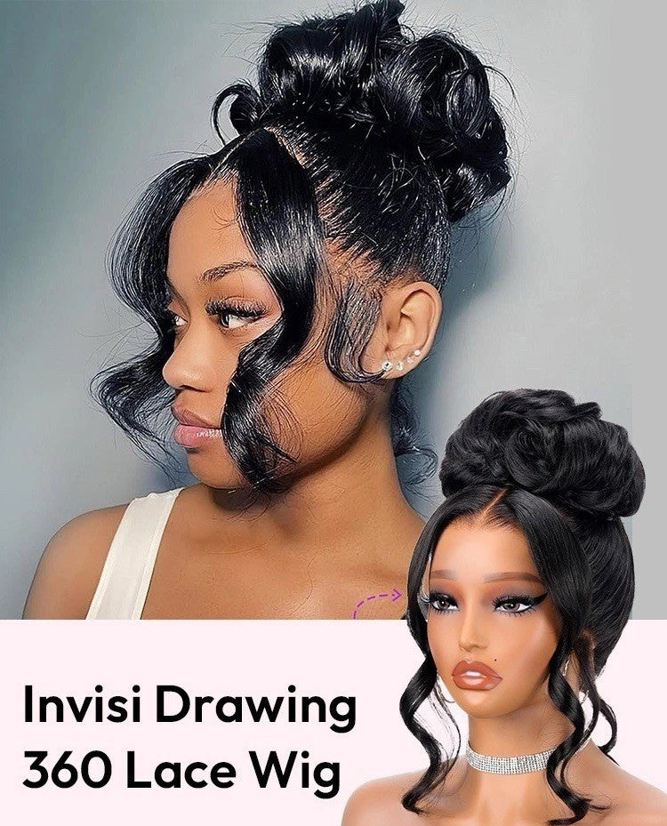 Glueless Ready To Wear 360 Lace Front Human Hair Wigs  Pre Styled Wig