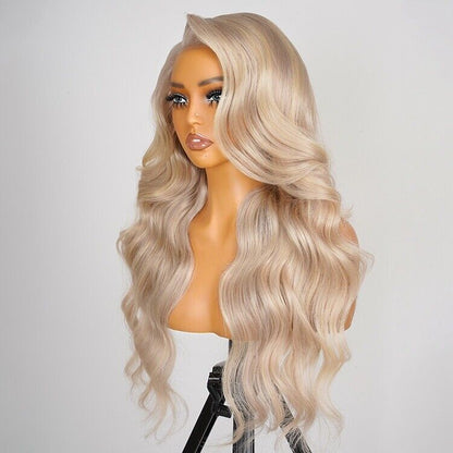 Human Hair Glueless Ready to Go Wig 250% Density P18/613 Ombre Blonde Hair Women