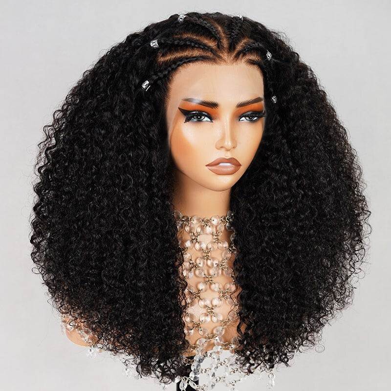 Human Hair Wigs Glueless Pre Styled Wear Go Lace Front Curly Wig Women