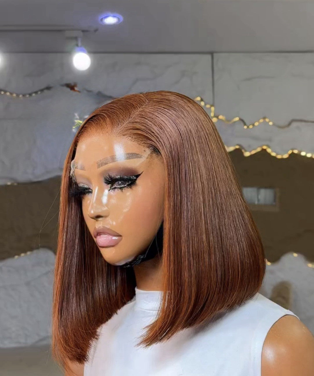 Raw Vietnamese SDD Lace Front Bone Straight Glueless Wig Bob 250% Density