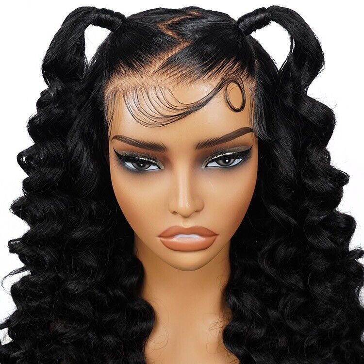 Human Hair Glueless Pre Styled Pre Cut Lace Ready To Go Wig Lose Wave Women Wigs