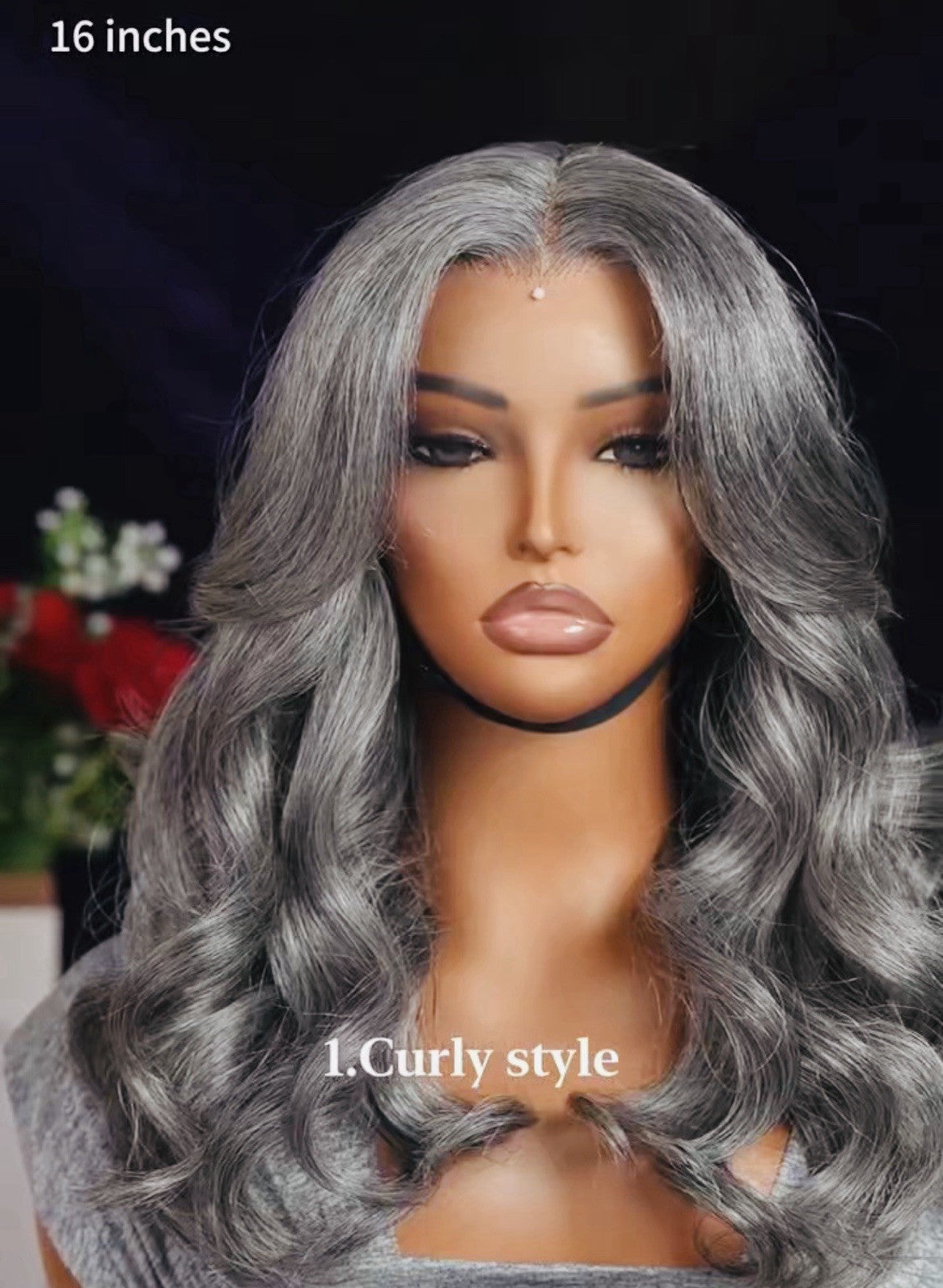 Glueless Loose Curly Ready To Wear Ash Grey HD Lace Front Bob Wig 250% Full