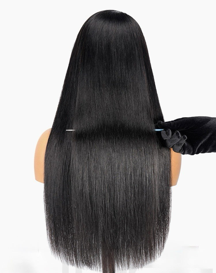 Layered Cut Human Hair Glueless Ready To Wear 250% Density  Natural Wig