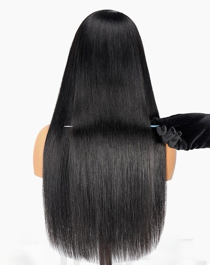 Layered Cut Human Hair Glueless Ready To Wear 250% Density  Natural Wig