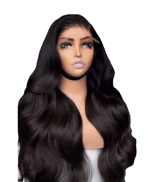 Raw Vietnamese SDD Body Wave Glueless Lace Front Wig 300% Density 30inch Wig