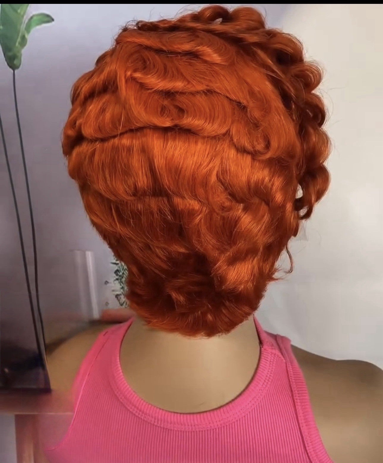 Pixie Cut Human Hair Pre Styled Ready To Wear Short Wig