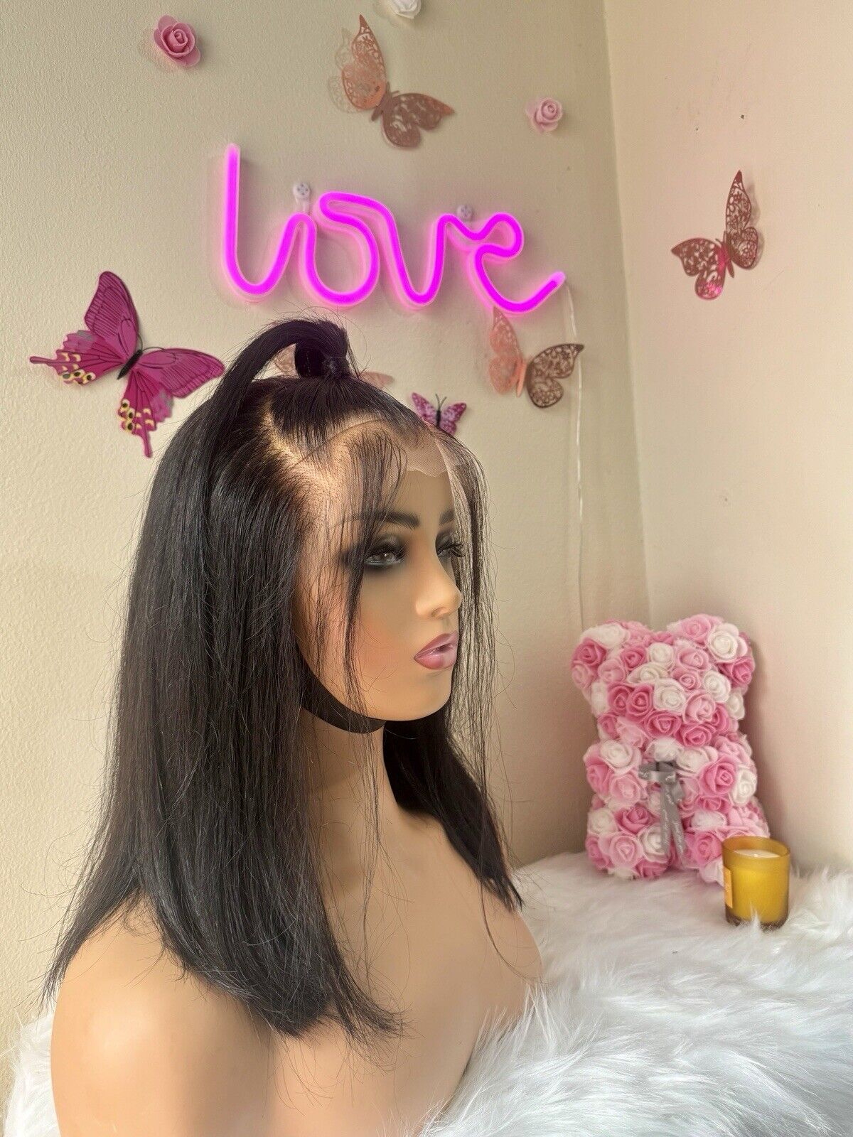 Human Hair Wigs Ready To Wear Pre Styled Glueless Lace Front Straight Bob Wig UK-Chic Luxe Hair