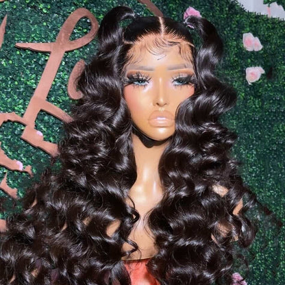 Human Hair Wigs Full Lace Front Loose Wave Women Wig Pre-Plucked Hairline UK