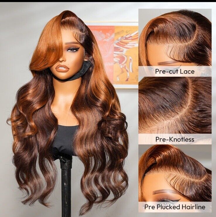 Full Lace Front Pre Styled Customised Style Wavy 250% Density Human Hair Wigs