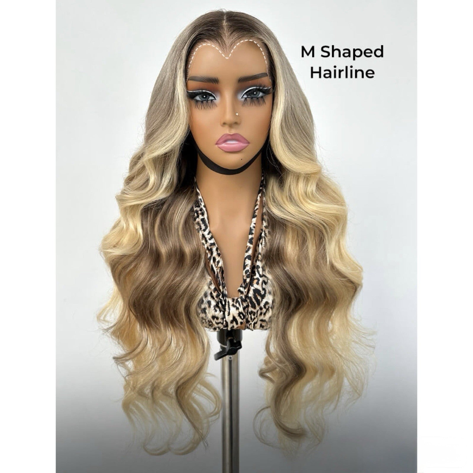 Lagos M Hairline Pre-Styled Ready To Wear Wavy Ash Blonde 250% Glueless Wig