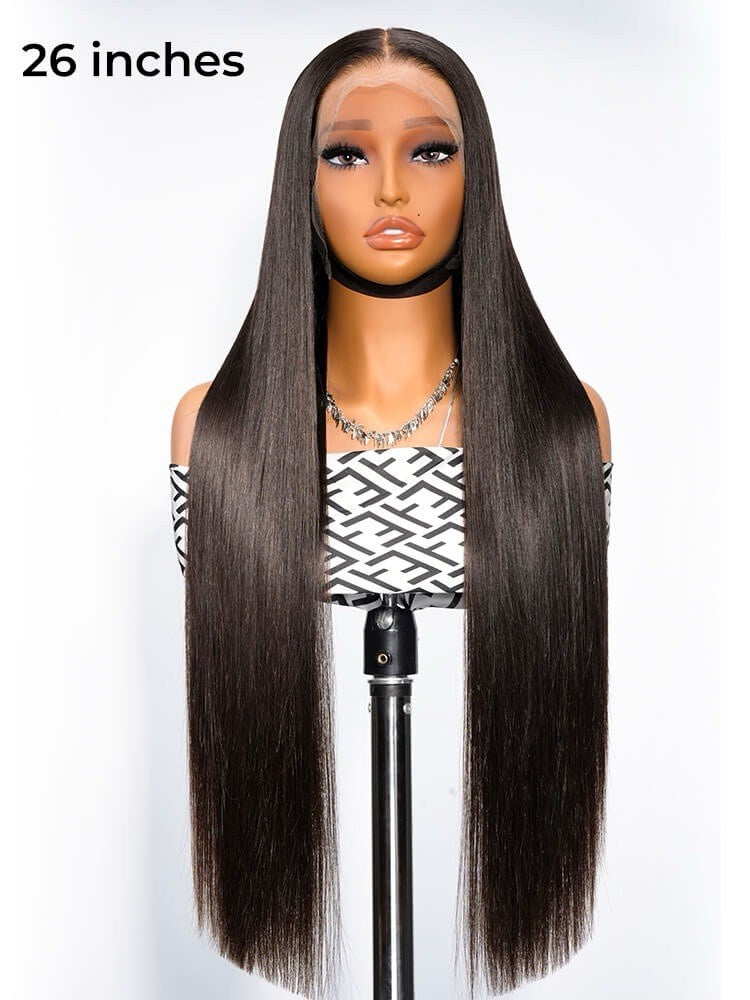 Super Double Drawn 13x6 Parting Max HD Lace Front Silky Straight Human Hair Wig