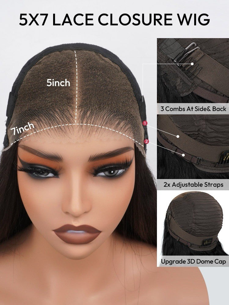 250% Density Glueless Ocean Wave Wig 13x4 Lace Frontal Pre-Plucked & Bleached