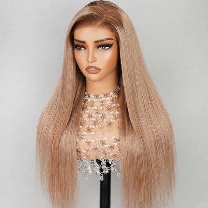Human Hair Wigs Glueless Wear Go Women Pre-cut Lace Front Cozy Blonde Wig UK