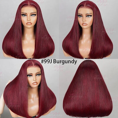 Human Hair Wigs Glueless Women Lace Front Straight Wear And Go Short Wig UK