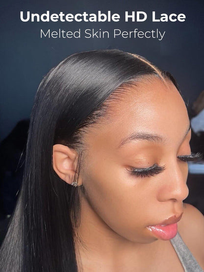 Super Double Drawn 13x6 Parting Max HD Lace Front Silky Straight Human Hair Wig