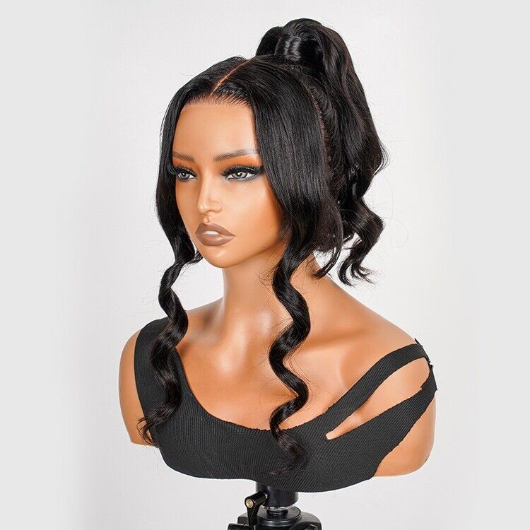 Glueless Ready To Wear 360 Lace Front Human Hair Wigs  Pre Styled Women Wig UK