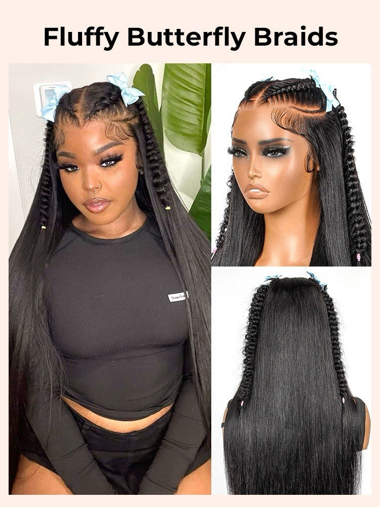 Butterfly Braids Pre-Styled Wig 13×6 Silky Straight Hair HD Lace Wig
