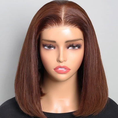 Human Hair Wig Wigs Glueless Women Wear & Go Lace Front Short Bob Wig UK